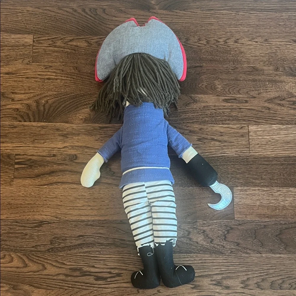 Pottery Barn Kids Pirate Plush with Blue and Black Outfit